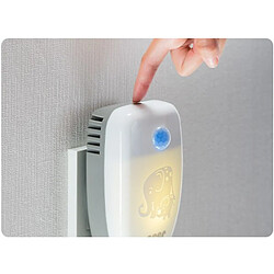 Reer 94010 Ionen Purificateur d'air nettoie l'air respiratoire des poussières fines pollen, VOCs, odeurs, améliore la température ambiante avec veilleuse Blanc