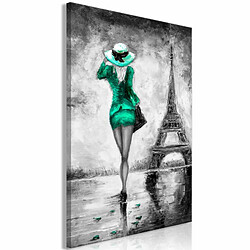 Paris Prix Tableau Imprimé Parisian Woman Green 60 x 90 cm 