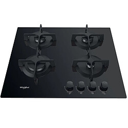 Acheter Table de cuisson gaz 60cm 4 feux noir - gob616nb - WHIRLPOOL