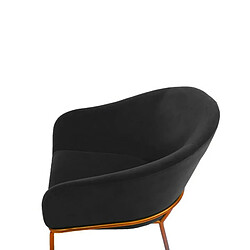 Acheter Meubler Design Chaise Avec Accoudoirs Velours Pied Or Muleur - Velours Noir