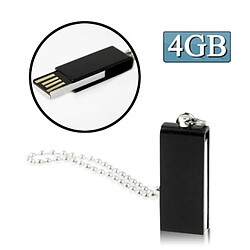 Wewoo Clé USB noir Mini disque flash USB rotatif 4 Go, 