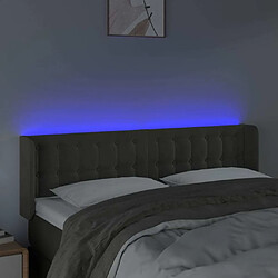 Acheter Maison Chic Tête de lit scandinave à LED,meuble de chambre Gris foncé 147x16x78/88 cm Velours -MN12272