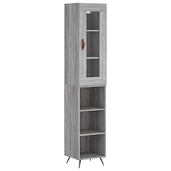 Maison Chic Buffet,Meuble de Rangement,commode pour salon,Cuisine Sonoma gris 34,5x34x180 cm Bois d'ingénierie -MN84103