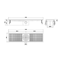 Caniveau de Sol pour Cuisine Professionnelle 1181 - Sortie Horizontale - Combisteel -