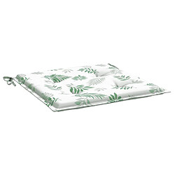 Acheter vidaXL Coussins de chaise lot de 2 motif de feuilles 50x50x3 cm tissu