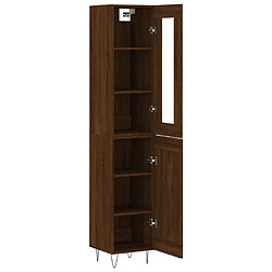 Avis vidaXL Buffet haut Chêne marron 34,5x34x180 cm Bois d'ingénierie