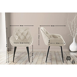 Non Lot de 2 chaises Tanna velours