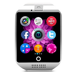 Wewoo Montre connectée blanc 1.54 pouces TFT écran MTK6260A 360MHz Bluetooth 3.0 Smart Bracelet Téléphone avec podomètre et moniteur de sommeil calculatrice rappel d'appel SMS / Wechat Alertes & Affichage de l'horloge musique synchrone Lecture Réponse & Enregis