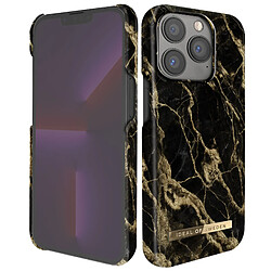 iDeal of Sweden Coque pour iPhone 13 Pro Marbré Luxe Ultra fine Golden Smoke Marble Noir / Or