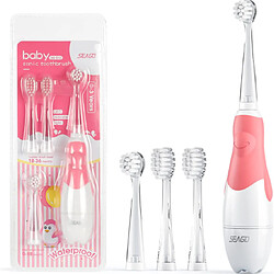 Brosse à dents sonique pour enfants SEAGO SG-513 Pink, rose, 1xAA 1.5V (non inclus), 4 embouts