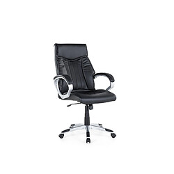 Beliani Chaise de bureau en cuir PU noir TRIUMPH