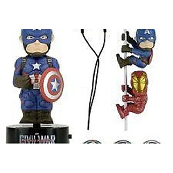 NECA Marvel Captain America "Civil War" - Coffret cadeau en édition limitée (Scalers, HUBSNAPS, Body Knocker, Écouteurs)