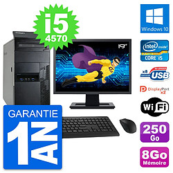 PC Tour Lenovo M93p Ecran 19" Intel i5-4570 RAM 8Go Disque 250Go Windows 10 Wifi - Occasion