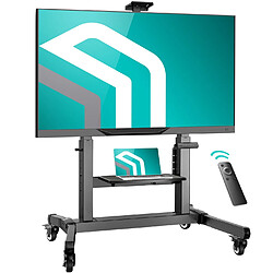 ONKRON Support TV Motorisé Electrique pour 50" - 100" TV, Meuble TV Escamotable de 120 kg - Chariot Support TV Inclinable VESA 200x200 - 1000x600/Meuble TV Roulette Hauteur Réglable TS1991E-B Noir 