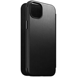 Nomad Étui Folio pour iPhone 15 Plus Magsafe avec Porte-cartes en Cuir Moderne Noir pas cher