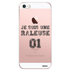 Coque iPhone 5/5S/SE rigide transparente Râleuse Ecriture Tendance et Design Evetane 