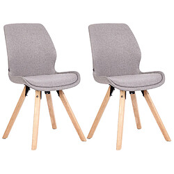 Non Lot de 2 chaises Luna en tissu 