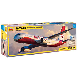 Zvezda 7023 500787023-1:144 Tupolev TU-204 100 Kit de Construction de modélisme à Construire sur Pied pour Loisirs créatifs en Plastique Non laqué