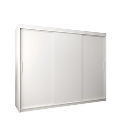 Abiks Meble Armoire Tokyo à portes coulissantes 200/250/62 3 portes (blanc/blanc) 