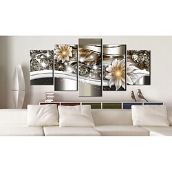 Decoshop26 Tableau toile de décoration murale impression premium en 5 parties sur châssis en bois motif Art abstrait Luminosité 100x50 cm 11_0016385