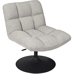 The Home Deco Factory Fauteuil pivotant en tissu Anton Gris clair. Fauteuil pivotant en tissu Anton Gris clair