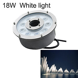 Wewoo 18W paysage anneau LED alliage d'aluminium fontaine sous-marine lumière blanche 