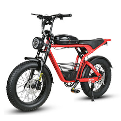 Avis SAMEBIKE M20-I Vélo électrique - moteur 1200W batterie 48V18AH autonomie 65KM frein à disque hydraulique - Rouge