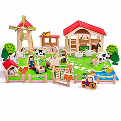 Bigjigs Toys Ensemble de jeu de ferme en bois