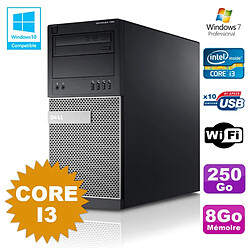 PC Tour Dell Optiplex 790 Intel Core I3 3.1Ghz 8Go 250Go DVD WIFI Win 7 - Occasion