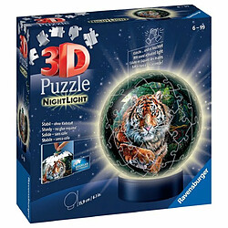 Ludendo Ravensburger - Puzzle 3D Ball 72 Pièces lumineux - Félins