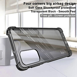 Coque en TPU IMAK airbags d'angle, antichoc transparent noir pour votre Samsung Galaxy M52 5G