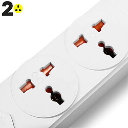 Acheter Multiprise 2 prises + 4 ports USB 2,4A Câble 2m Antistatique Inkax Blanc