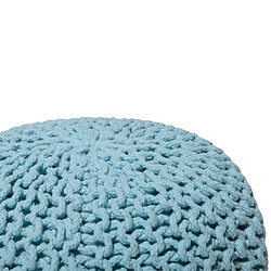 Acheter Beliani Pouf en coton bleu clair 40 x 25 cm CONRAD