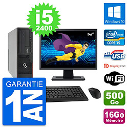 PC Fujitsu E910 DT Ecran 19" Intel i5-2400 RAM 16Go Disque 500Go Windows 10 Wifi · Occasion 