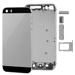 Wewoo Pour iPhone 5S gris Full Housing Alloy couvercle de remplacement arrière avec bouton muet + d'alimentation + de volume + plateau de carte SIM nano