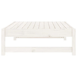 Acheter vidaXL Repose-pied de jardin 120x80 cm blanc bois de pin massif