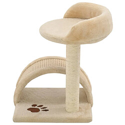 Avis Arbre à chat,niche pour chat avec griffoir en sisal 40 cm Beige et Marron -MN81035