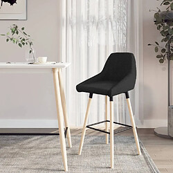 vidaXL Tabouret de bar Noir Tissu 