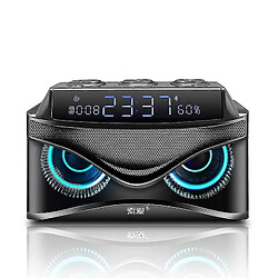 Universal Subwoofer Sound Bluetooth Enceinte LED Affichage Cool Owl Design Colonne | Enceintes portables (noir)