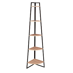 Urban Living Etagère d'angle en métal et bois Colorado - L. 34 x H. 180 cm - Noir Urban Living - Etagère d'angle en métal et bois Colorado - L. 34 x H. 180 cm - Noir - Industriel