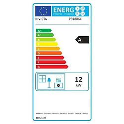 Poele a bois en fonte INVICTA Mandor - Puissance optimale: 12 kW - Max: 18kW - Bûches 33 cm max - Fabriqué en France - Ecodesgn