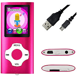 Vendos85 Lecteur MP4 avec micro SD de 32 go rose 