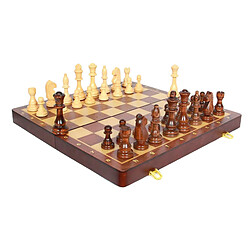 Acheter Jeu D'échecs En Bois Pliable Pliable Fait Main échiquier 45cm avec étui de Rangement