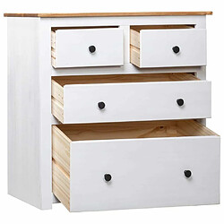 Maison Chic Buffet,Meuble de Rangement,commode pour salon,Cuisine Blanc 80x40x83 cm Pin Gamme Panama -MN95675