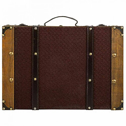 Avis Jeu de valises Alexandra House Living Marron PVC Bois Métal Tissu Vintage 31 x 17 x 45 cm 40 x 24 x 13,5 cm Décoratif 2 Pièces