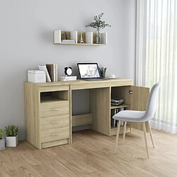 Avis Maison Chic Bureau,Table de travail,bureau de travail pour chambre Chêne sonoma 140x50x76 cm Aggloméré -GKD50457