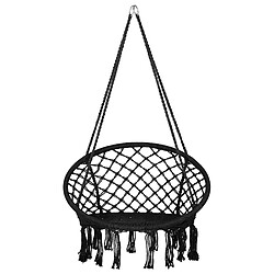 Beliani Chaise suspendue en coton noir GABELLA