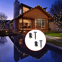 vidaXL Guirlande lumineuse solaire LED 2 pcs Blanc chaud 