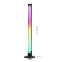 LBF Barre lumineuse LED intelligente, lampe d'ambiance RVB de 42 cm avec multi-modes et synchronisation de musique, rétroéclairage TV, lumière à intensité variable avec télécommande pour jeux, PC, décoration, lot de 2 [Classe énergétique F]