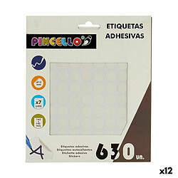 Pincello Étiquettes adhésives Blanc Ø 13 mm (12 Unités)